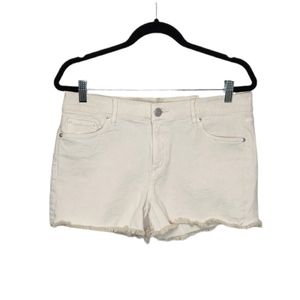 NEW Loft High Rise Cream Cut Off Shorts 29